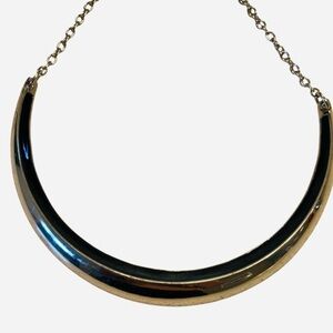 Steve Madden Gold Black Fashion Statement Collar Necklace